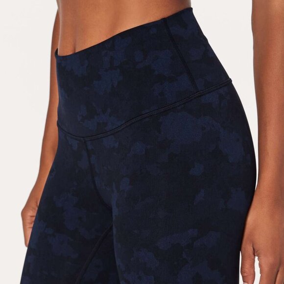 Lululemon Wunder Under Crop Hi Rise Camouflaged Midnight Navy 8 - Picture 2 of 8